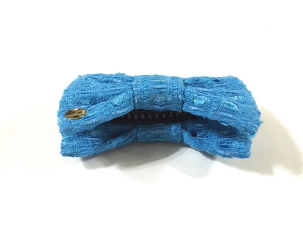 画像4: ターコイズなツイードのバナナクリップ  Lサイズ (4)