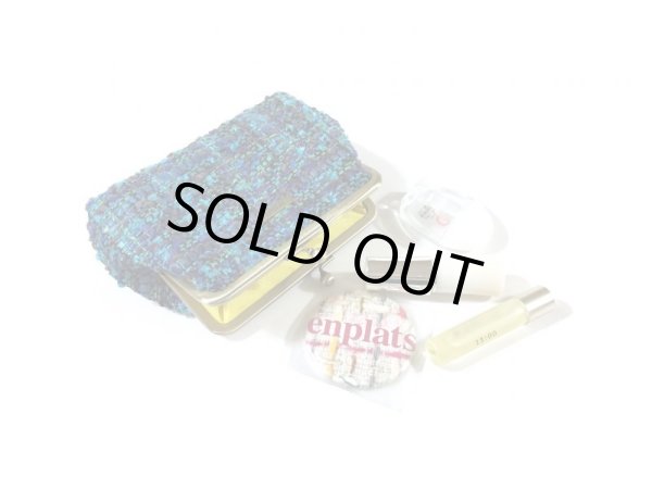 画像2: 深いブルーツイードのクラッチ１２ (2)