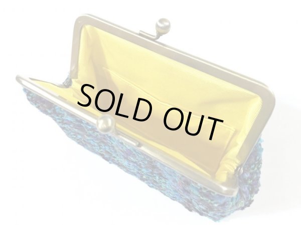 画像3: 深いブルーツイードのクラッチ１２ (3)