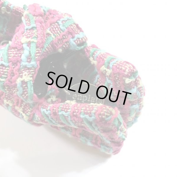 画像6: カラフルピンクなツイードのリボンバンスクリップ (6)