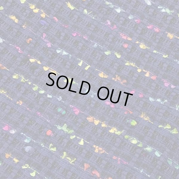 画像9: ブルーマルチなツイードのワッペントート (9)