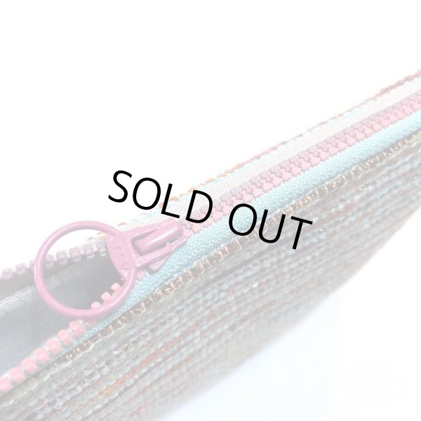 画像7: 水色ブラウンのマルチナポーチ (7)