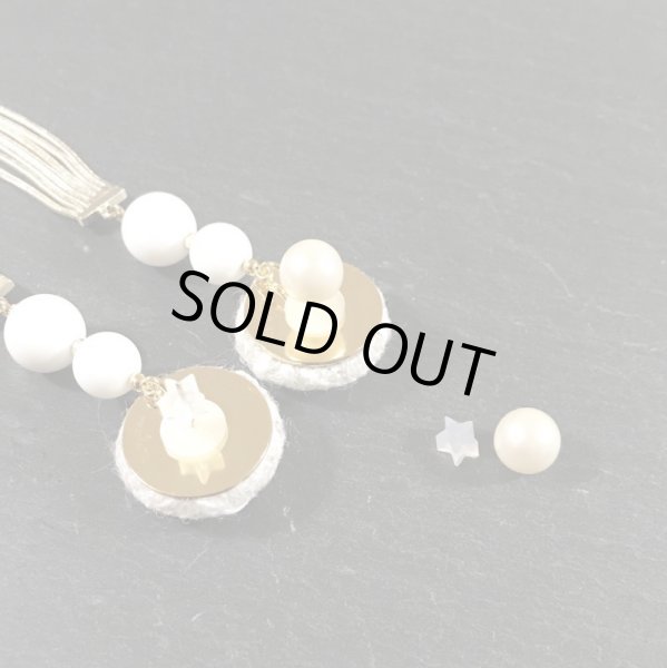 画像5: ツイードと天然石のピアス☆ホワイトチェーン (5)