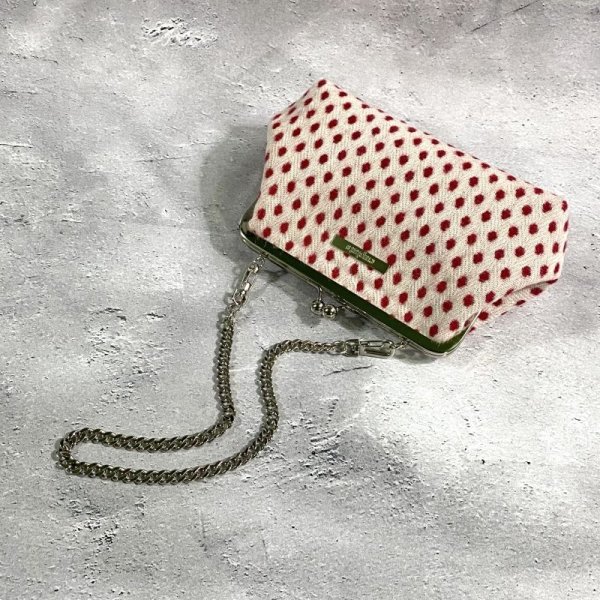 画像6: 水玉のツイードクラッチ18 (6)