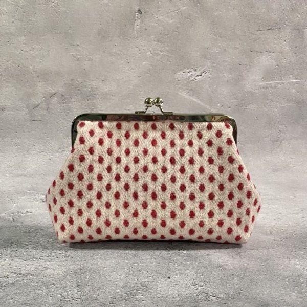 画像3: 水玉のツイードクラッチ18 (3)