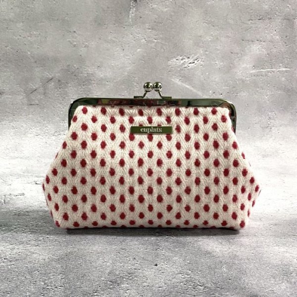 画像2: 水玉のツイードクラッチ18 (2)