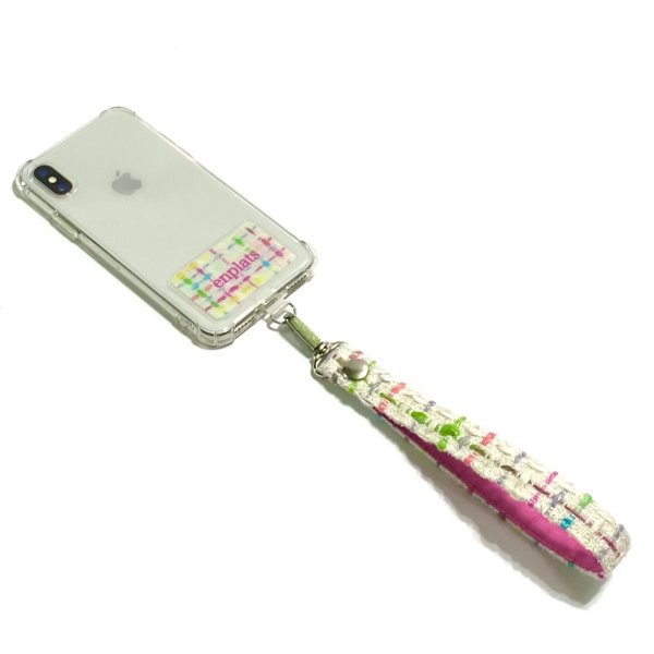 画像9: チェックツイードのネックストラップ（フォンタブ付） (9)